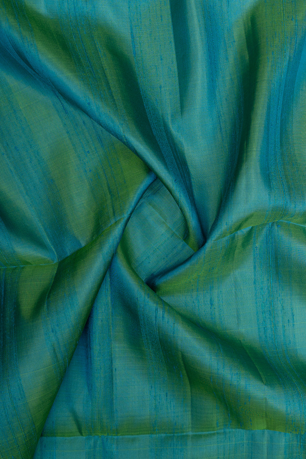Peacock blue Ganga jamuna pure soft silk saree