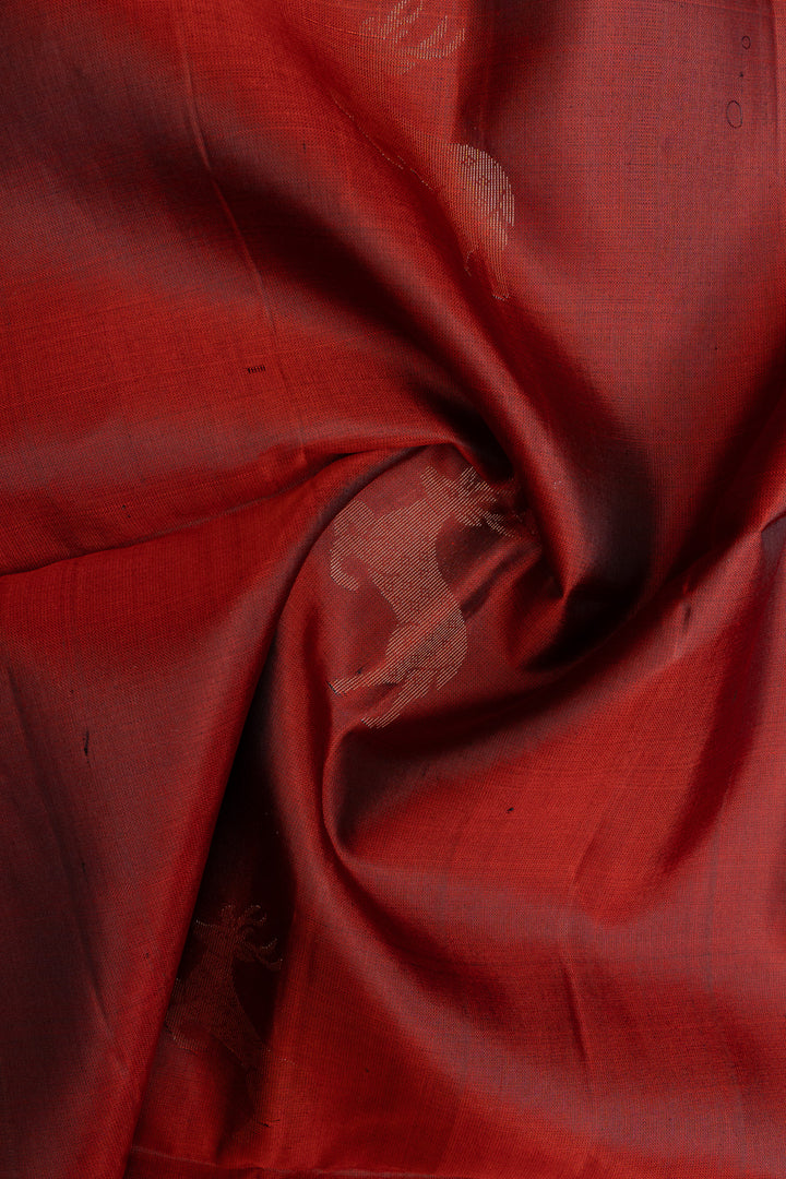 Maroon and purple traditional pure soft silk saree