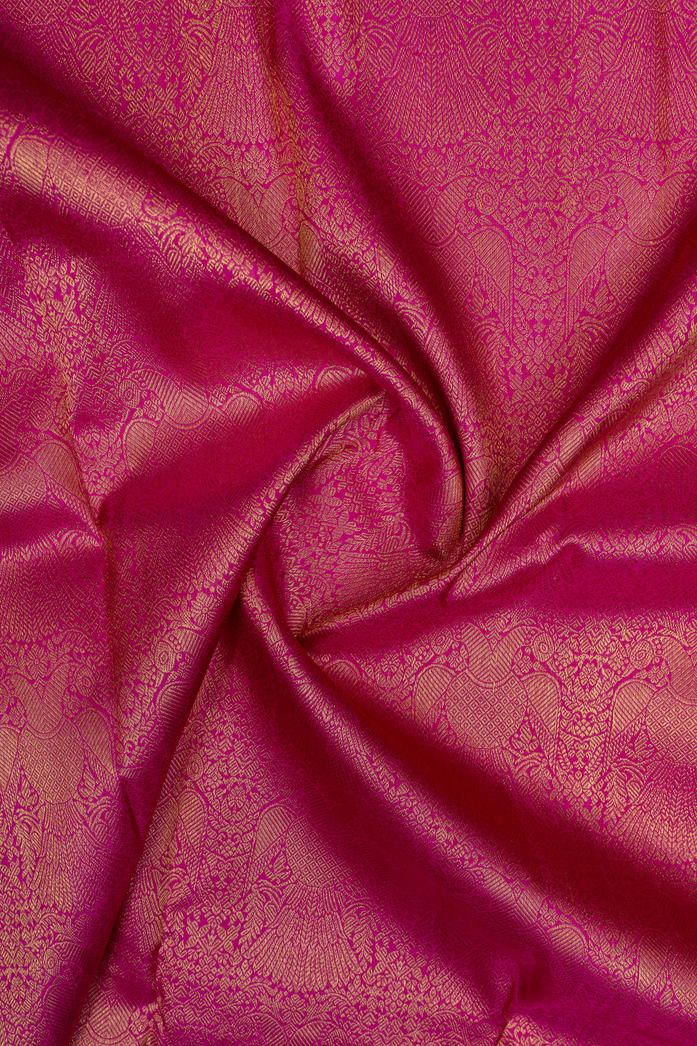 Pink and red iruthalaipakshi  pure Kanchipuram  silk saree