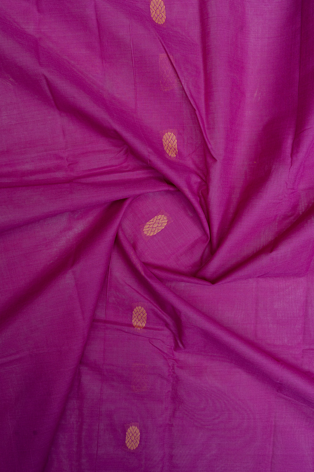 Magenta threadwork pure cotton silk saree