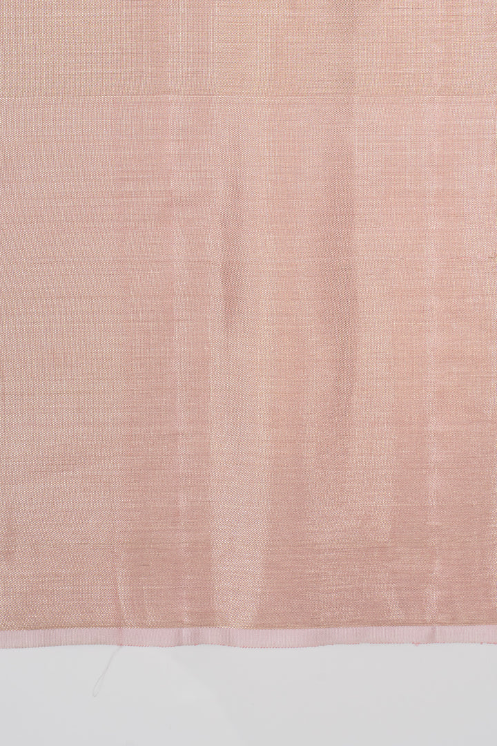 Peach floral tissue pure designer pure kanchipuram silk saree