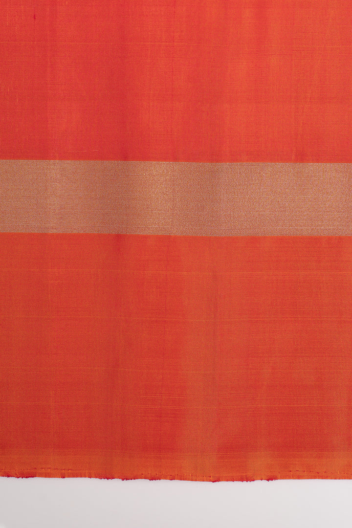 Yellow dupian raw silk Ganga Jamuna pure soft silk saree