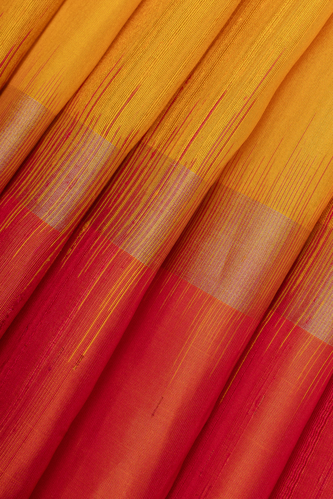 Yellow dupian raw silk Ganga Jamuna pure soft silk saree