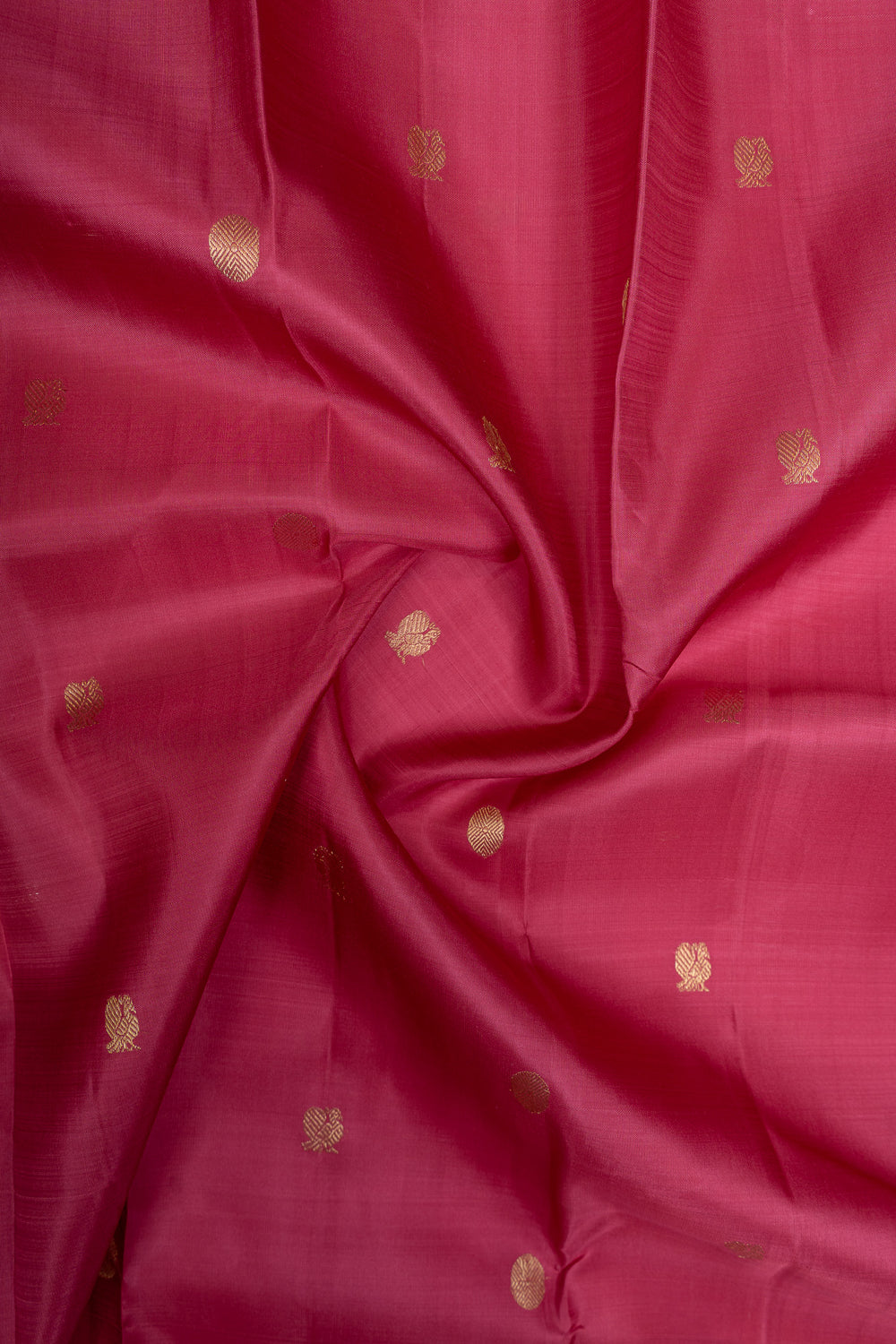 Rouge pink traditional pure Kanchipuram silk saree