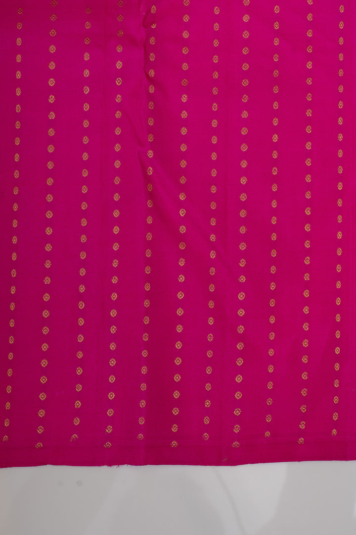 Peach ikat pure kanchipuram Silk saree