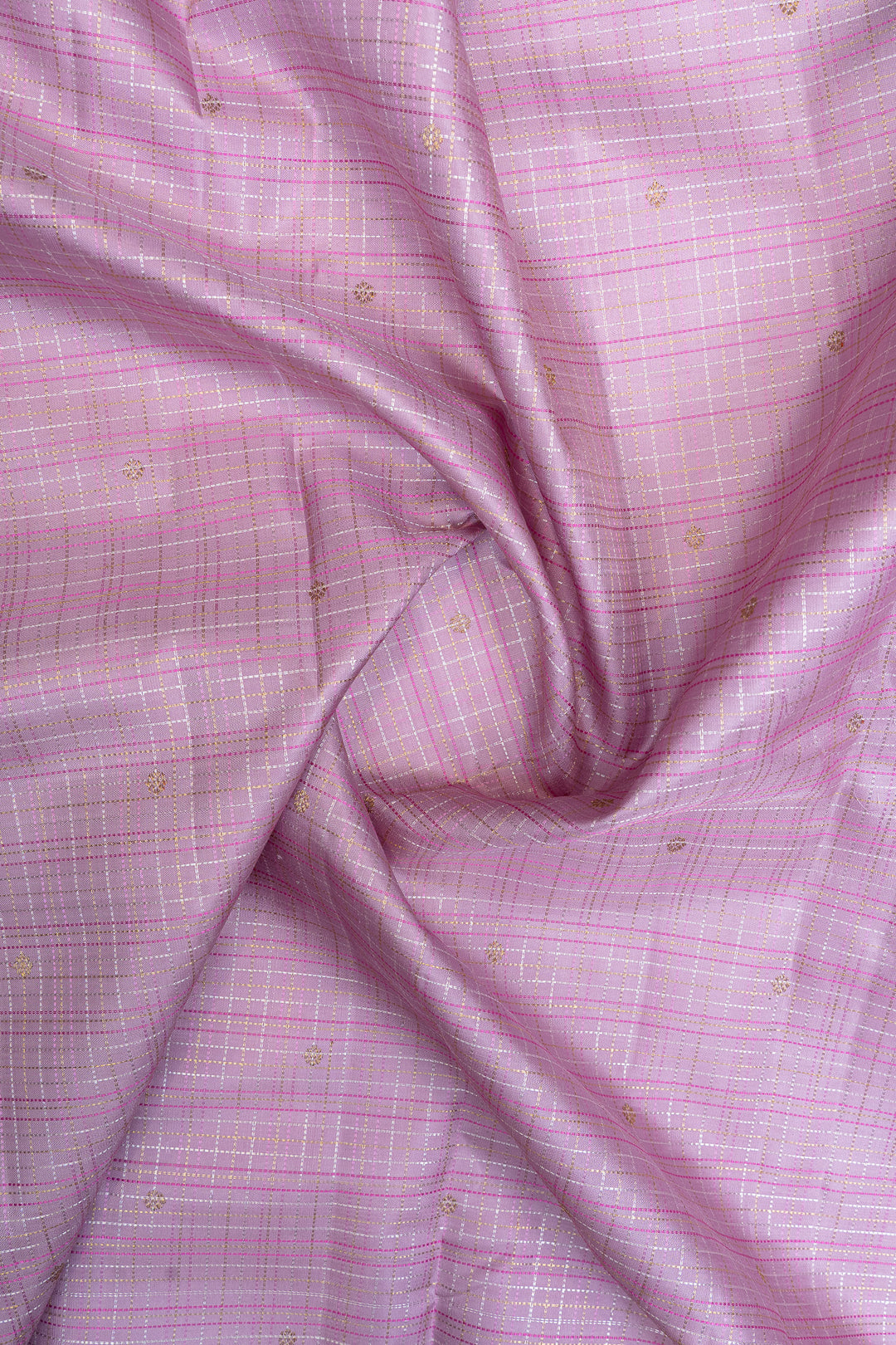 Lavender and jamun zari checks pure kanchipuram silk saree