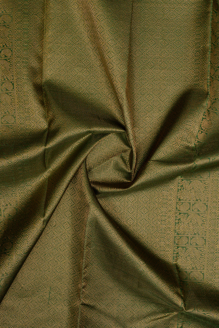 Bottle green Vairaoosi pure kanchipuram silk saree