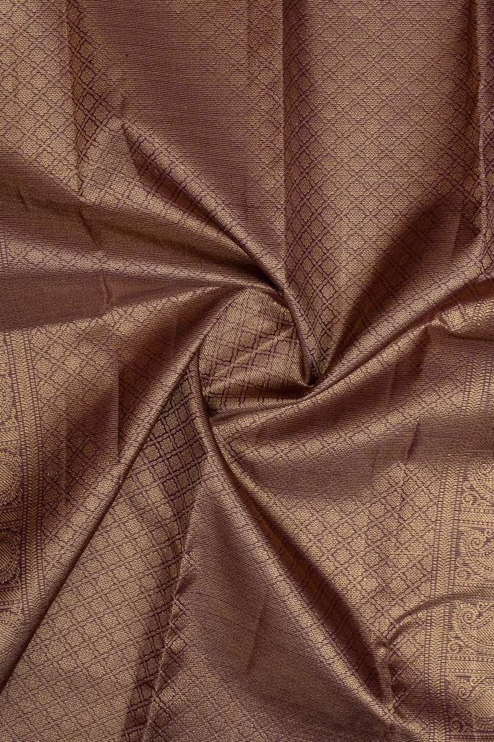 Purple Vairaoosi  pure kanchipuram silk sare