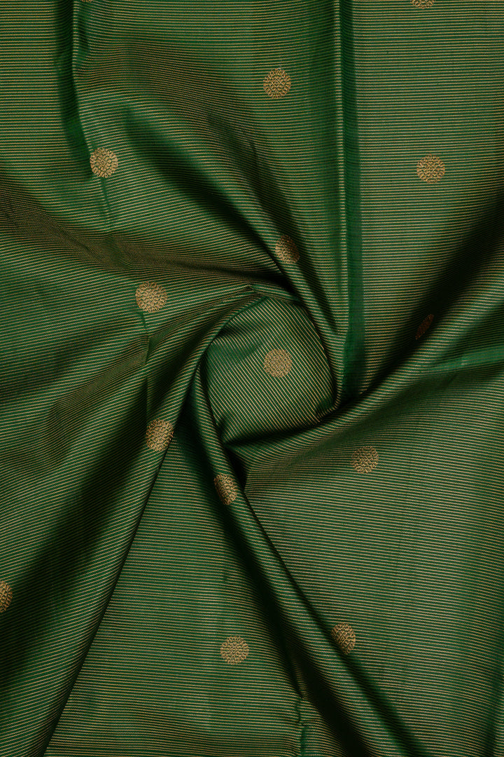 Bottle green Vairaoosi pure kanchipuram silk saree