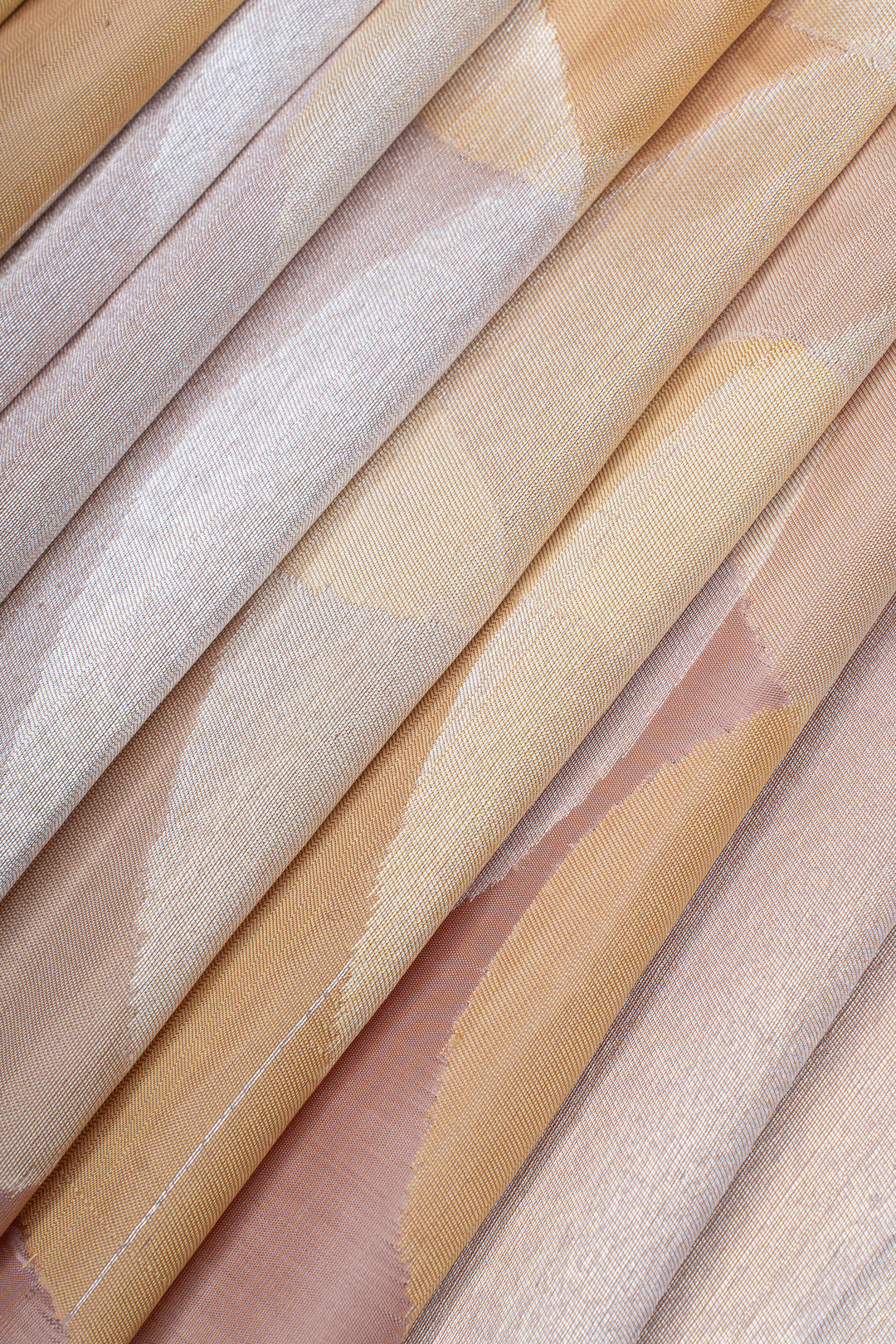 Peach and silver concept 8 Kol Kanchipuram silk saree