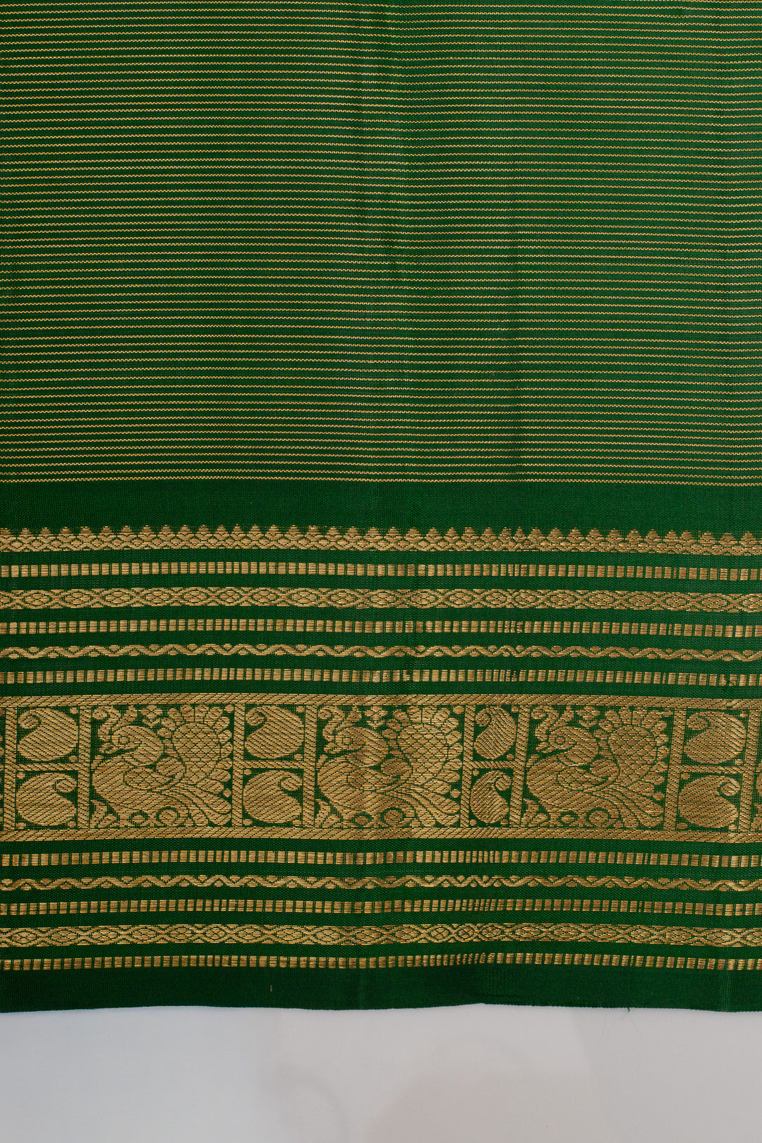 Bottle green Vairaoosi pure kanchipuram silk saree