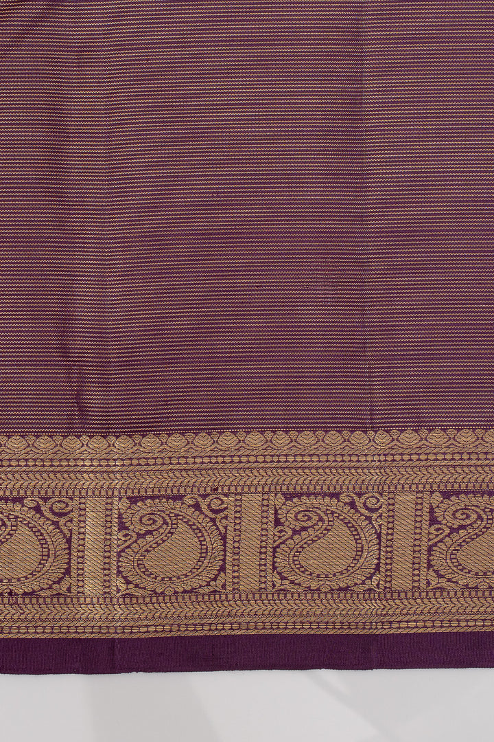 Purple Vairaoosi  pure kanchipuram silk sare