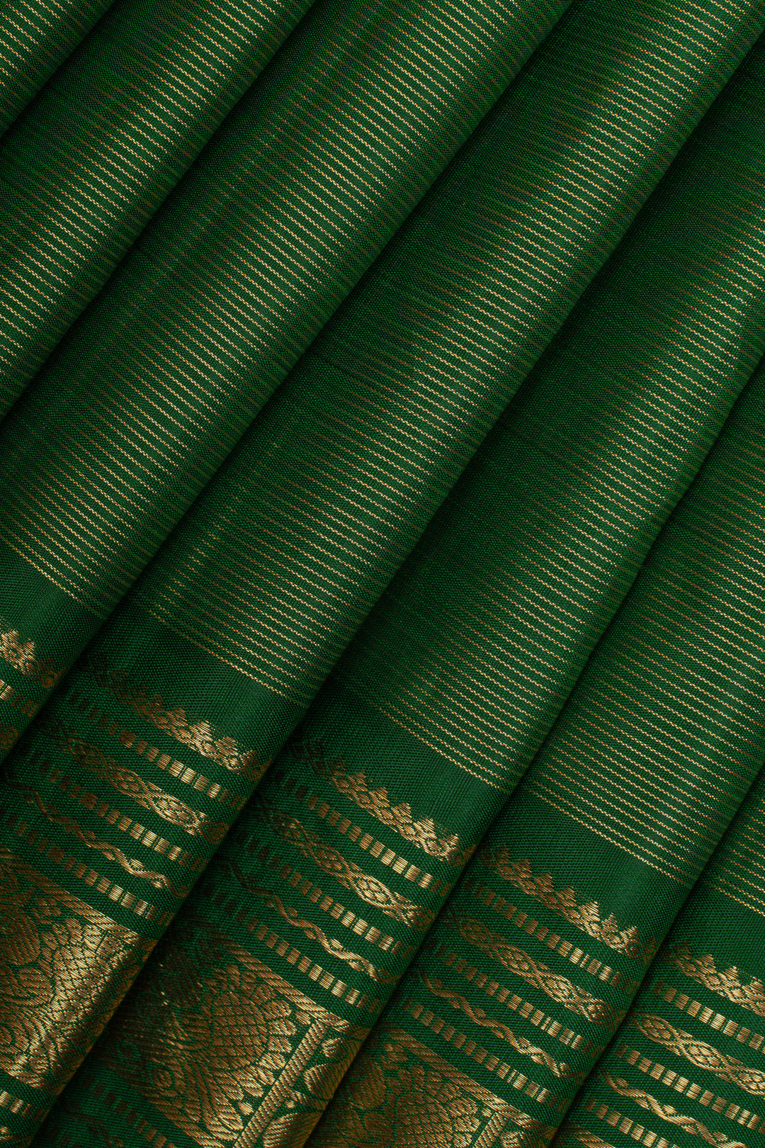 Bottle green Vairaoosi pure kanchipuram silk saree