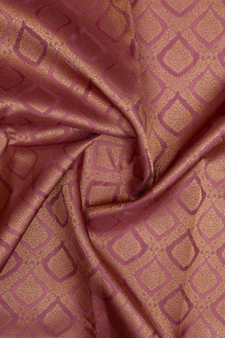 Purple brocade pure kanchipuram silk saree