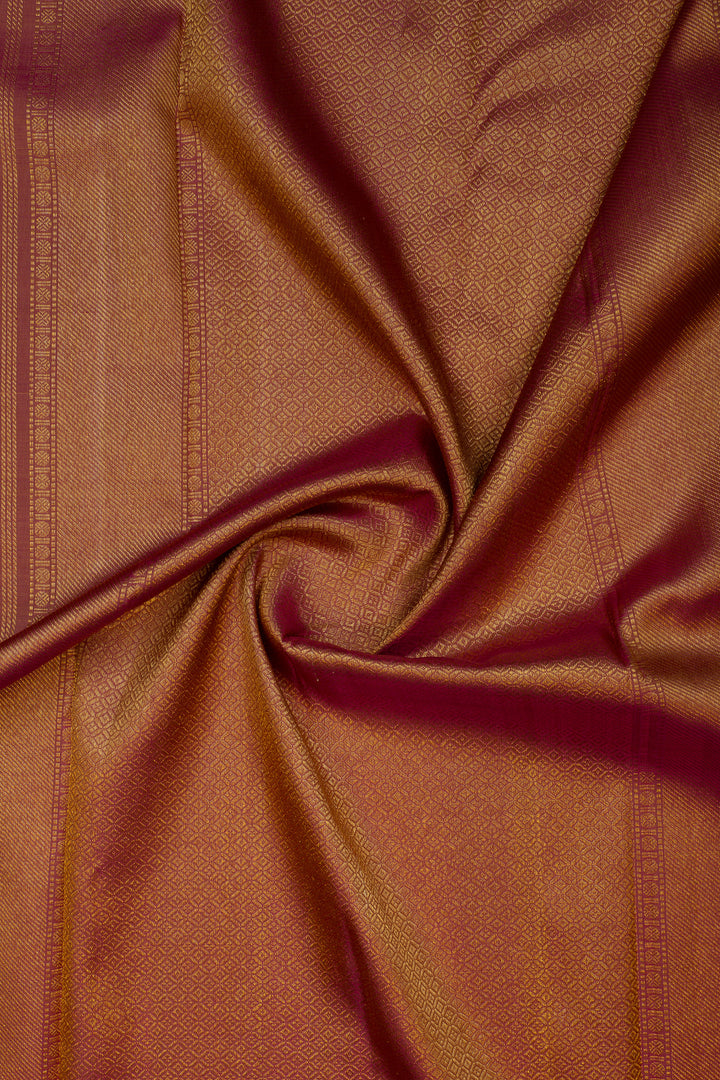 Khaki gold Brocade pure kanchipuram Silk saree