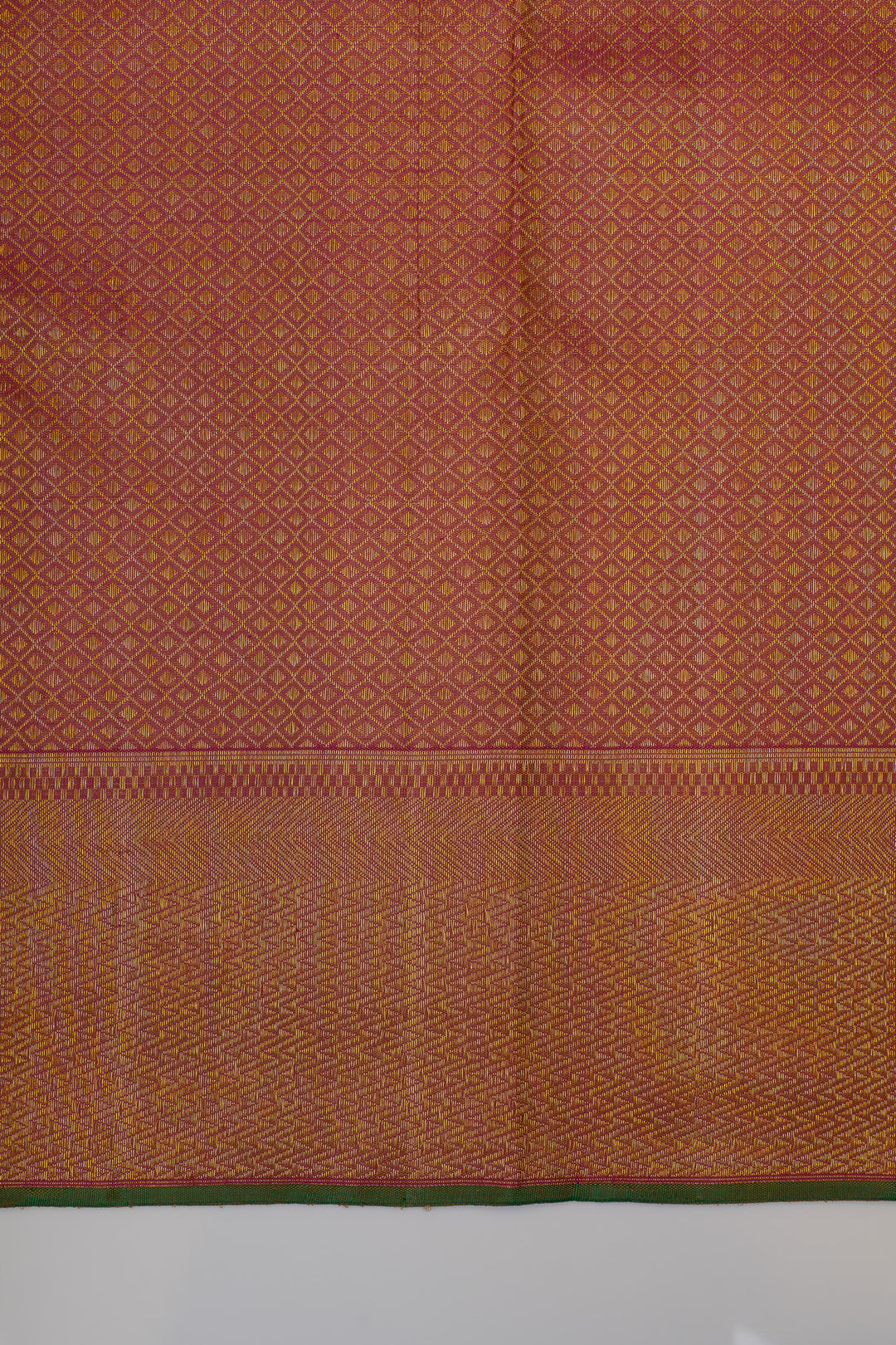 Khaki gold Brocade pure kanchipuram Silk saree