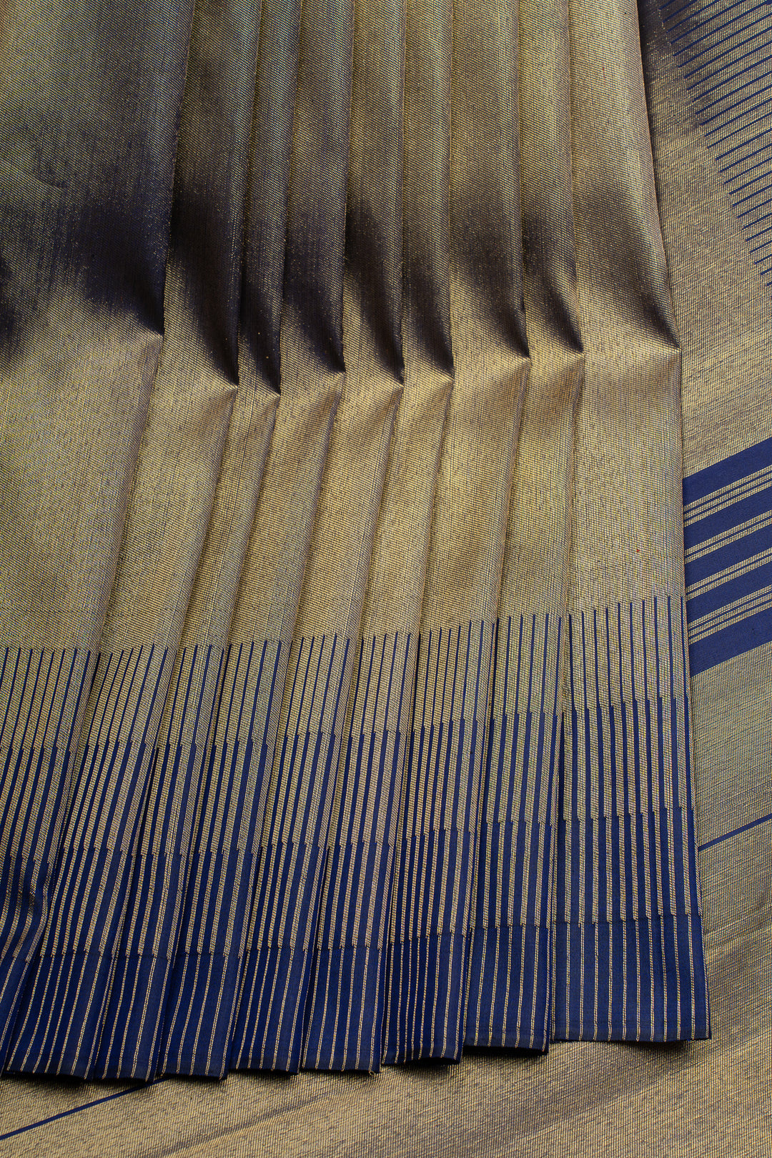 Indigo Blue 8 Kol pure Kanchipuram silk saree