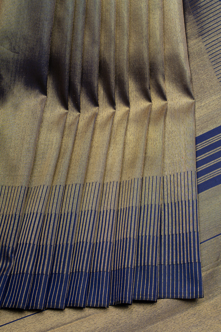 Indigo Blue 8 Kol pure Kanchipuram silk saree