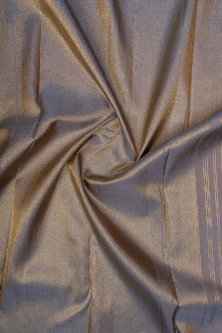 Greige 8 Kol pure Kanchipuram silk saree