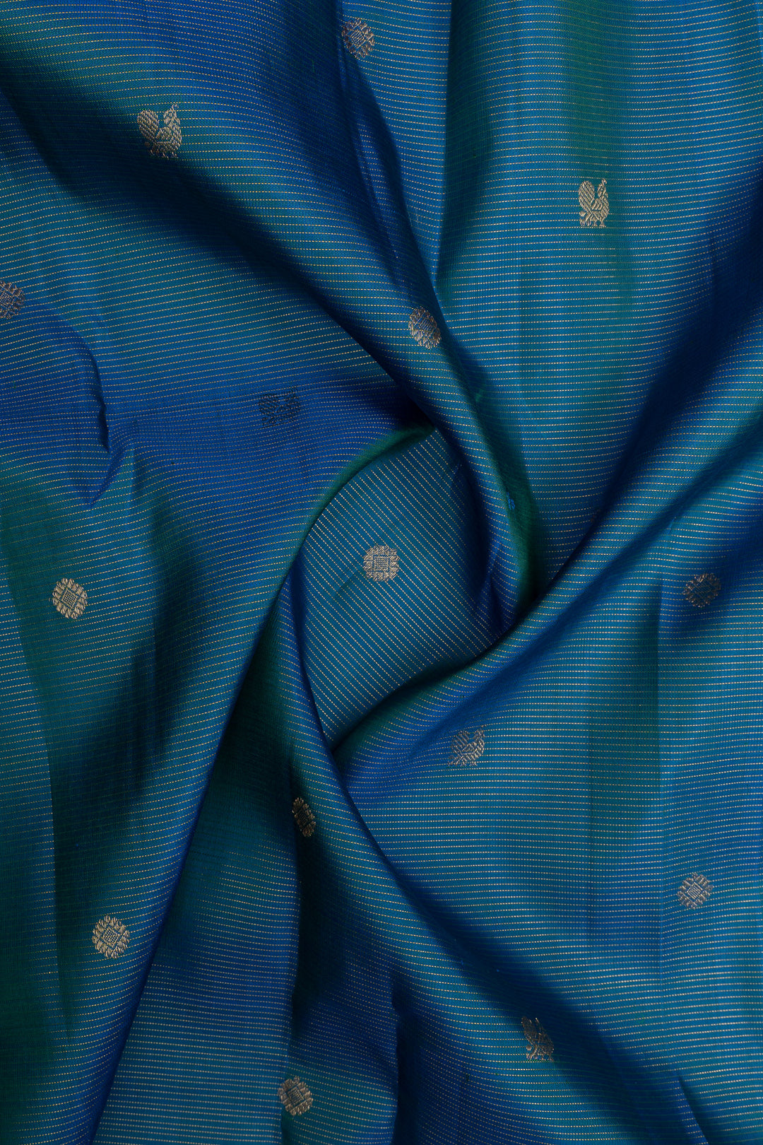 Peacock blue Vairaoosi  pure kanchipuram silk saree