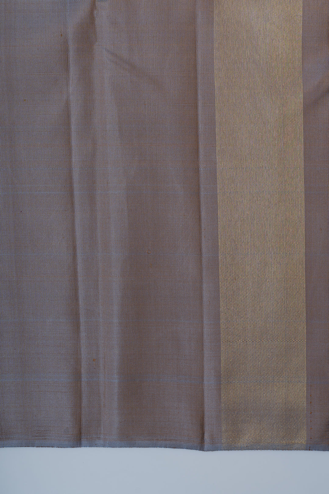 Greige 8 Kol pure Kanchipuram silk saree