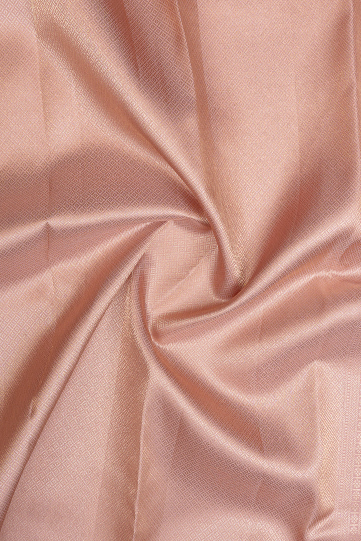 Pastel pink brocade pure kanchipuram silk saree