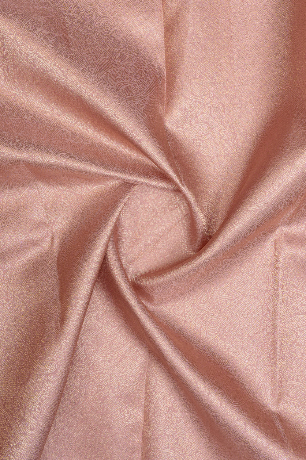 Pastel pink brocade pure kanchipuram silk saree