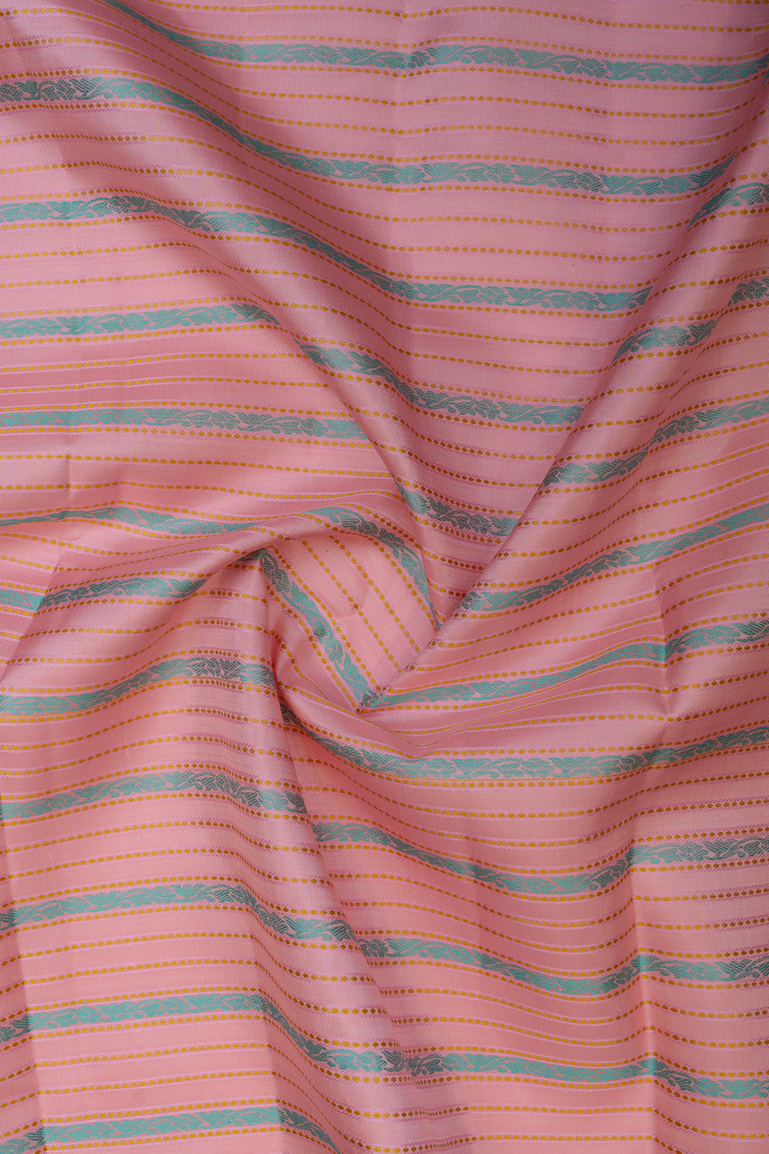 Pastel & purple pink veldhari thread stripes pure kanchipuram Silk saree