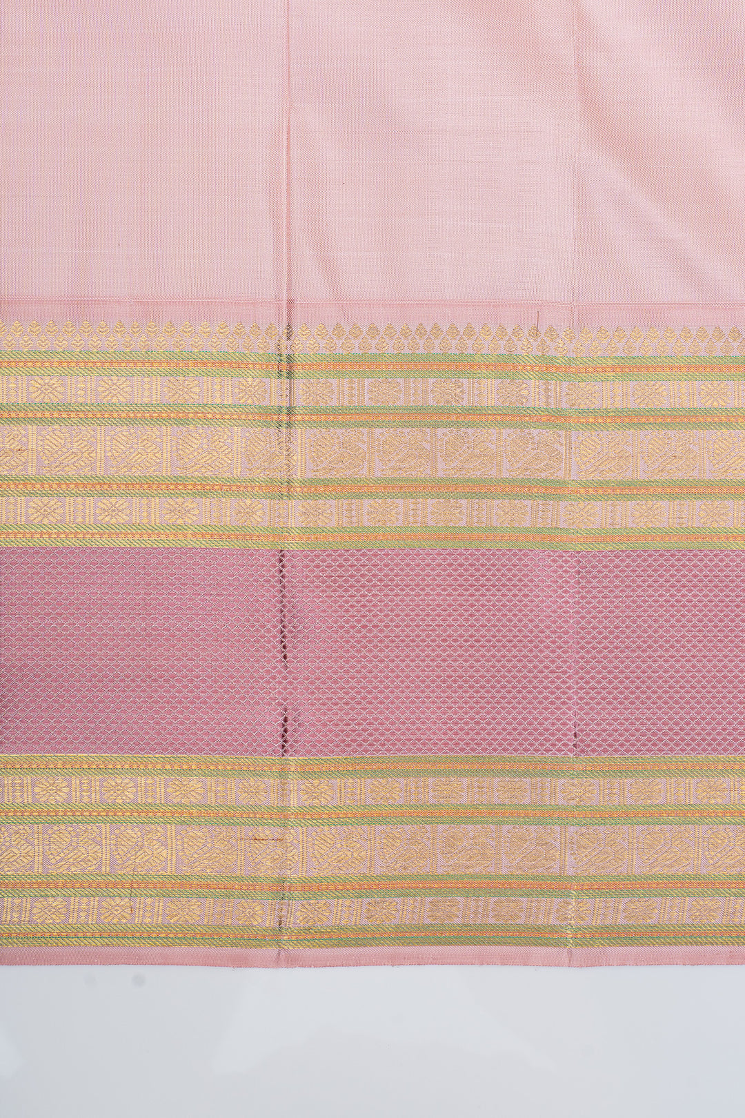Maroon and pink zari checks pure kanchipuram silk saree