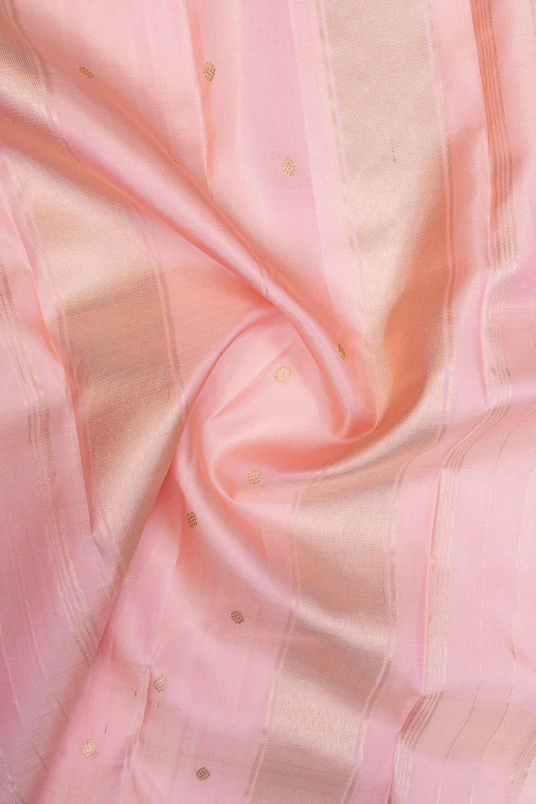 Light pink and gold traditional  pure kanchipuram silk saree