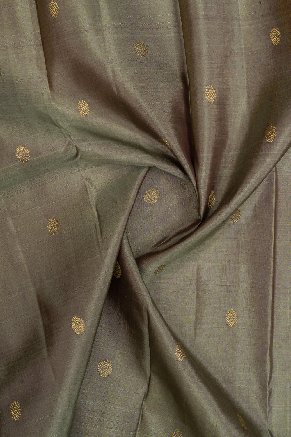 Grey maroon shot color traditional pure kanchipuram silk saree
