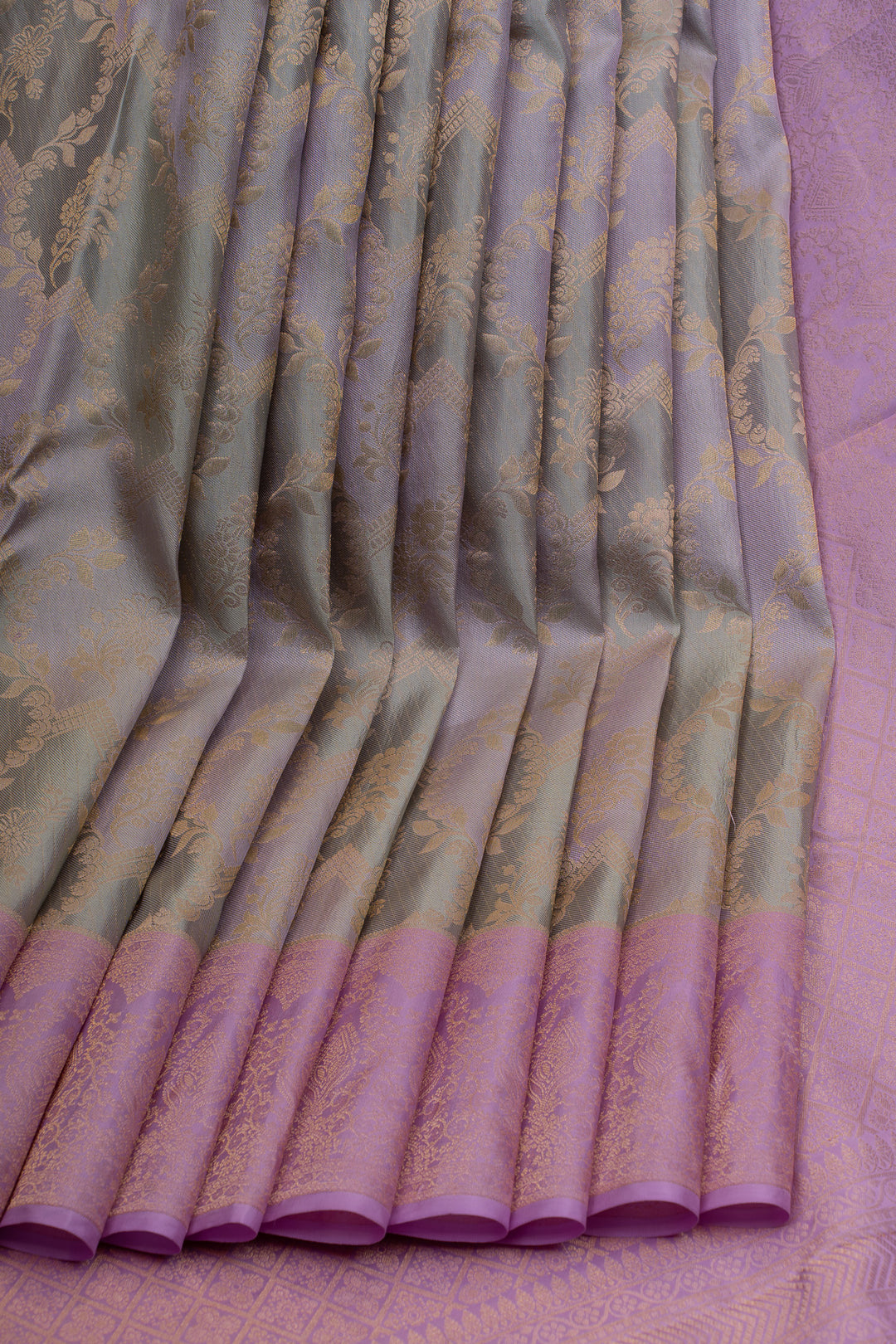 Purple rangkat  brocade pure Kanchipuram silk saree