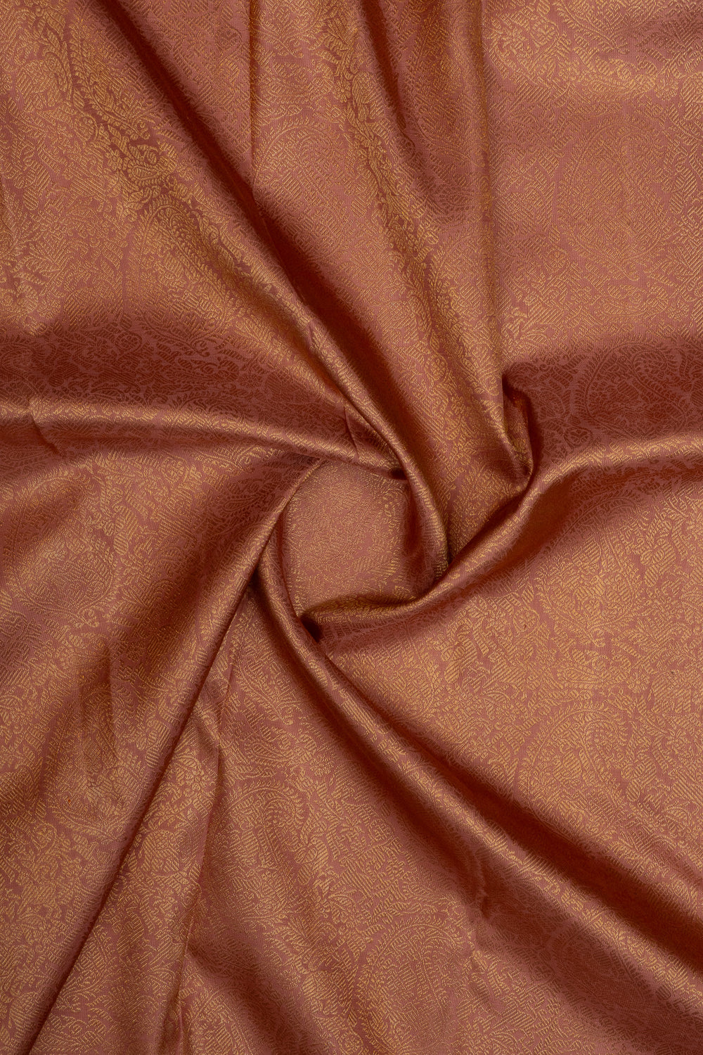 Apricot peach paisley vanasingaram brocade  pure kanchipuram silk saree
