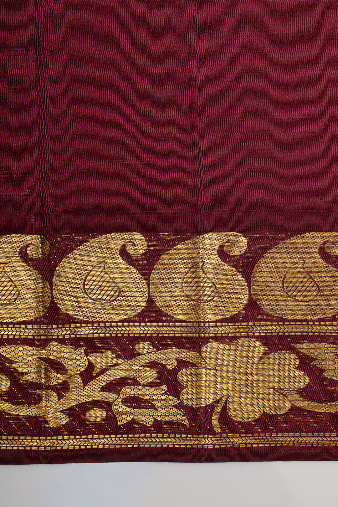 Sandal beige and  maroon traditional pure kanchipuram silk saree