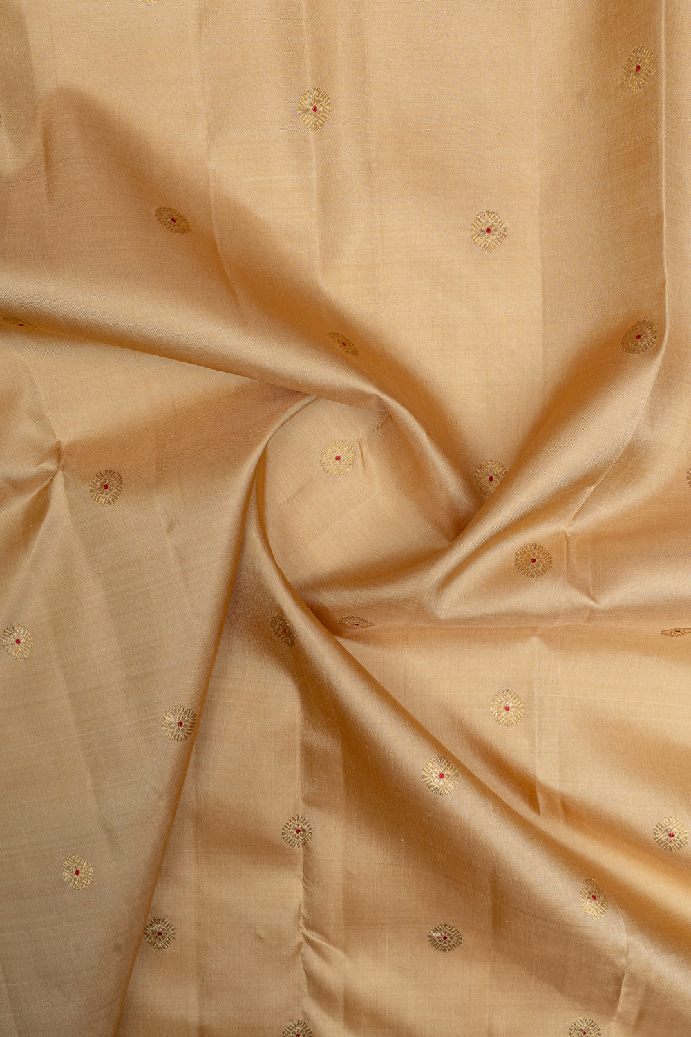 Magnolia cream and maroon pure kanchipuram silk saree