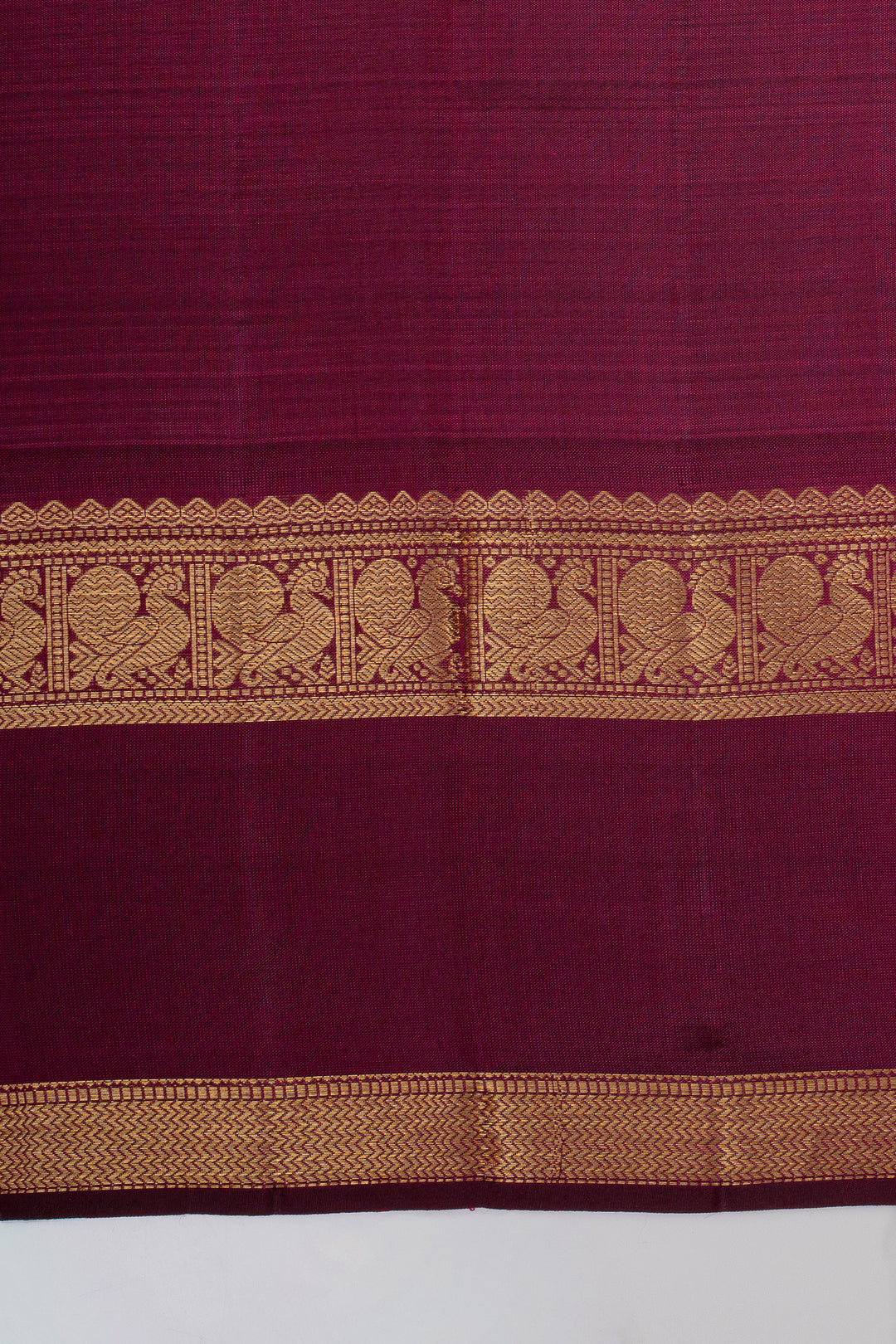 Purple zari checks pure kanchipuram silk saree