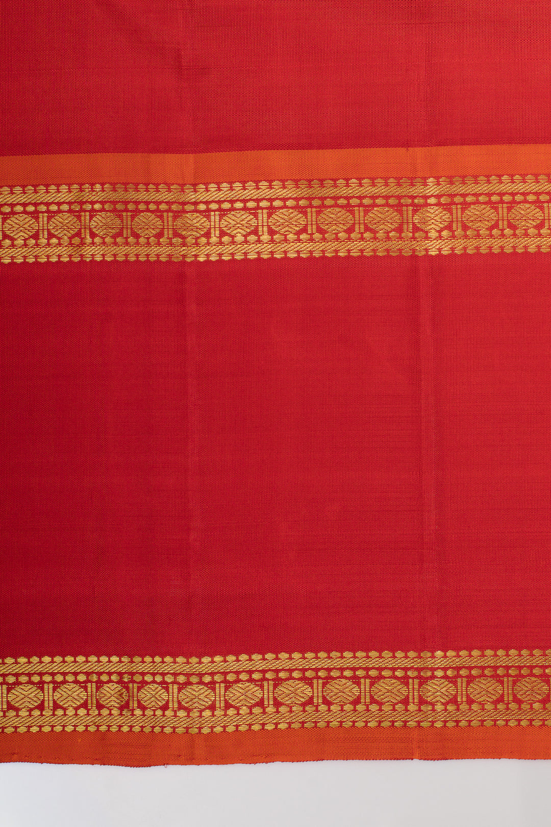Off white and red plus butta veldhari pure kanchipuram silk saree