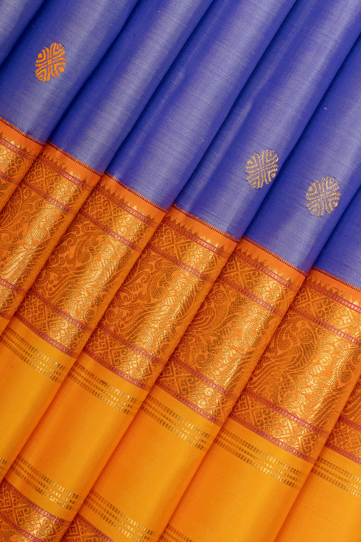 Purple shot colour pure kanchipuram silk saree