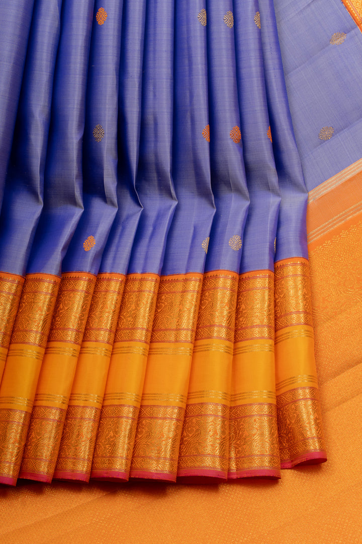 Purple shot colour pure kanchipuram silk saree