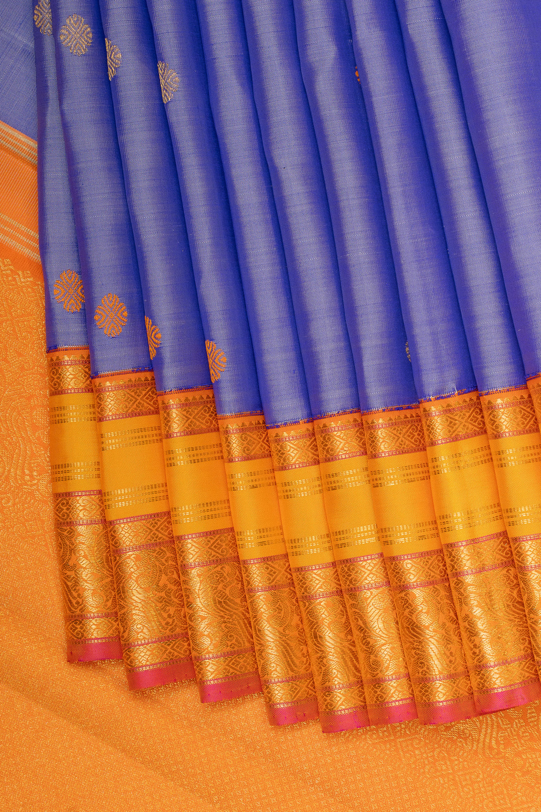 Purple shot colour pure kanchipuram silk saree