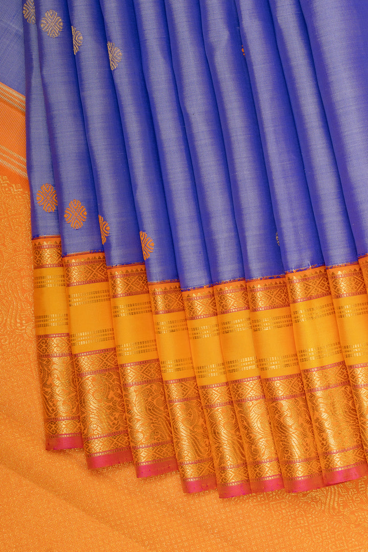 Purple shot colour pure kanchipuram silk saree