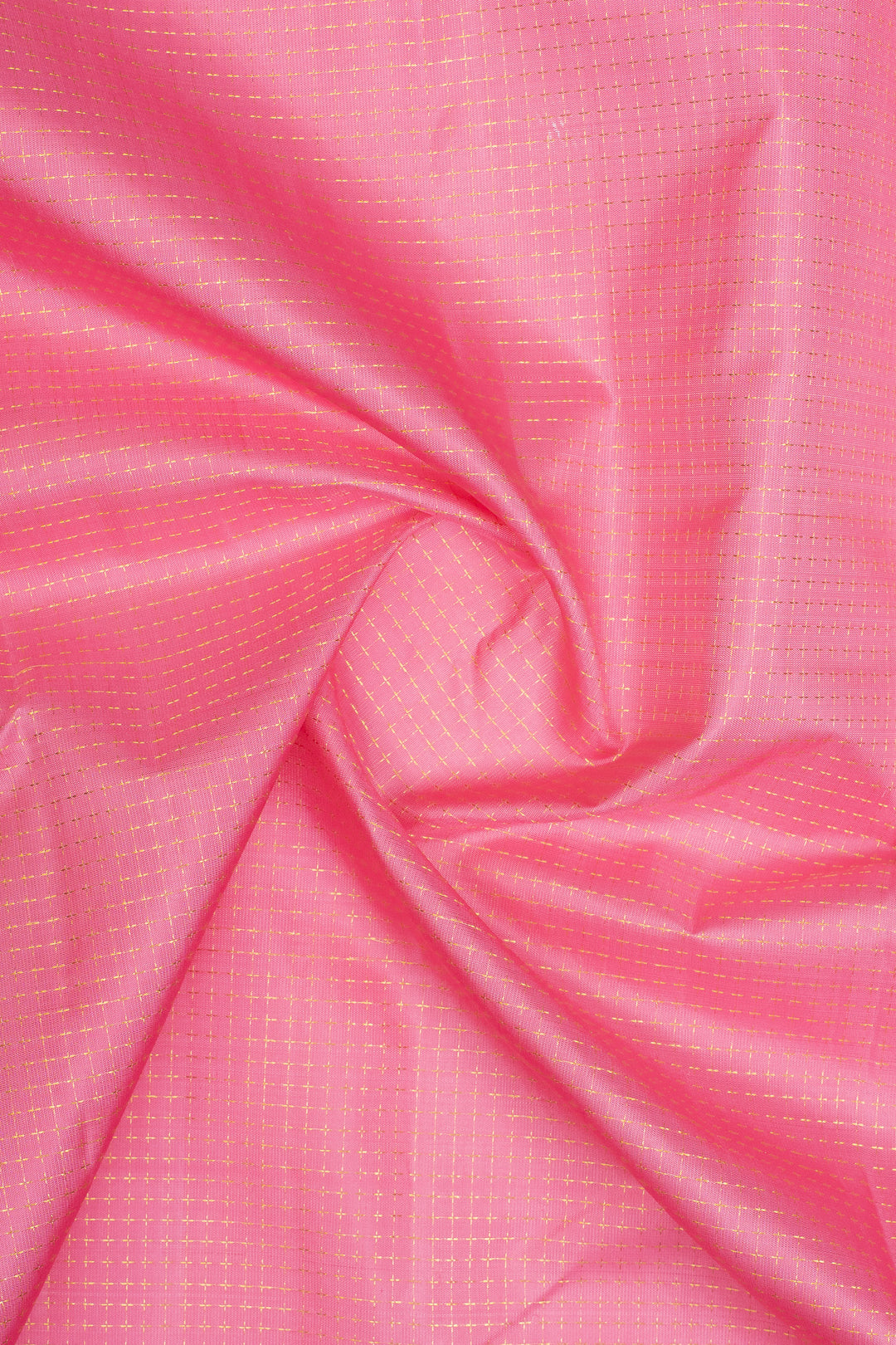 Lotus pink and purple plus veldhari checks pure kanchipuram silk saree