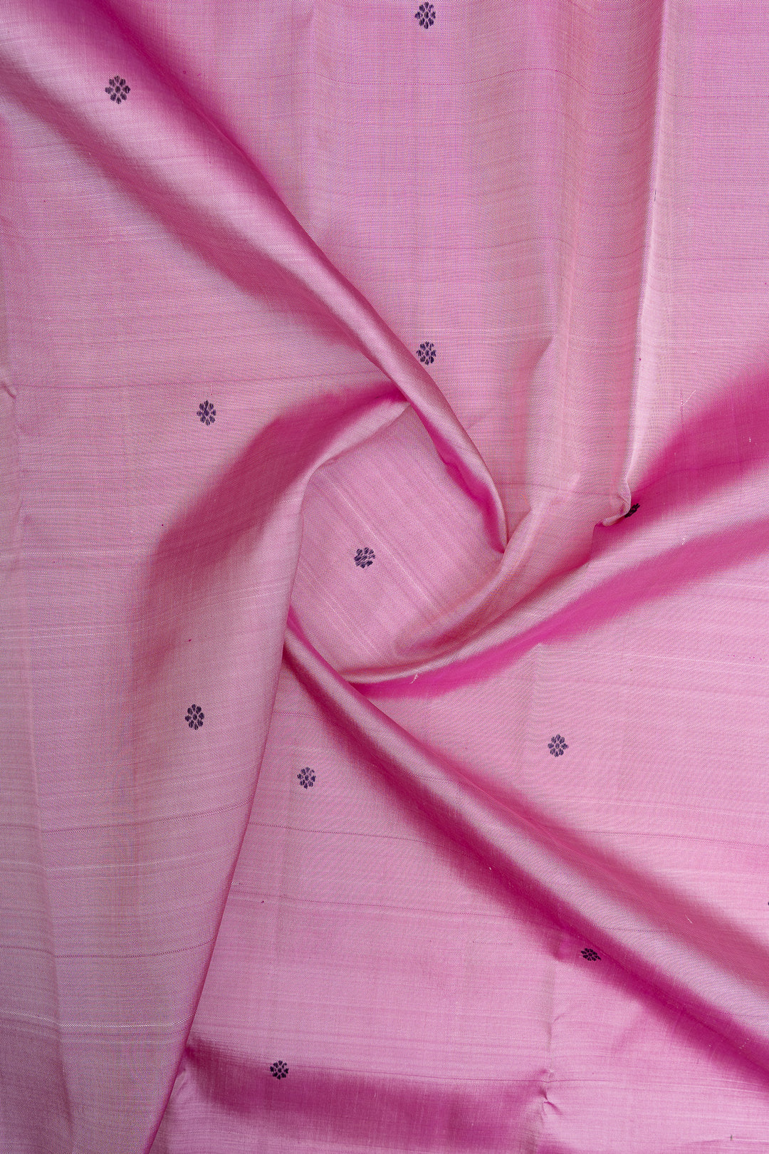Lotus pink without Zari pure Kanchipuram silk saree