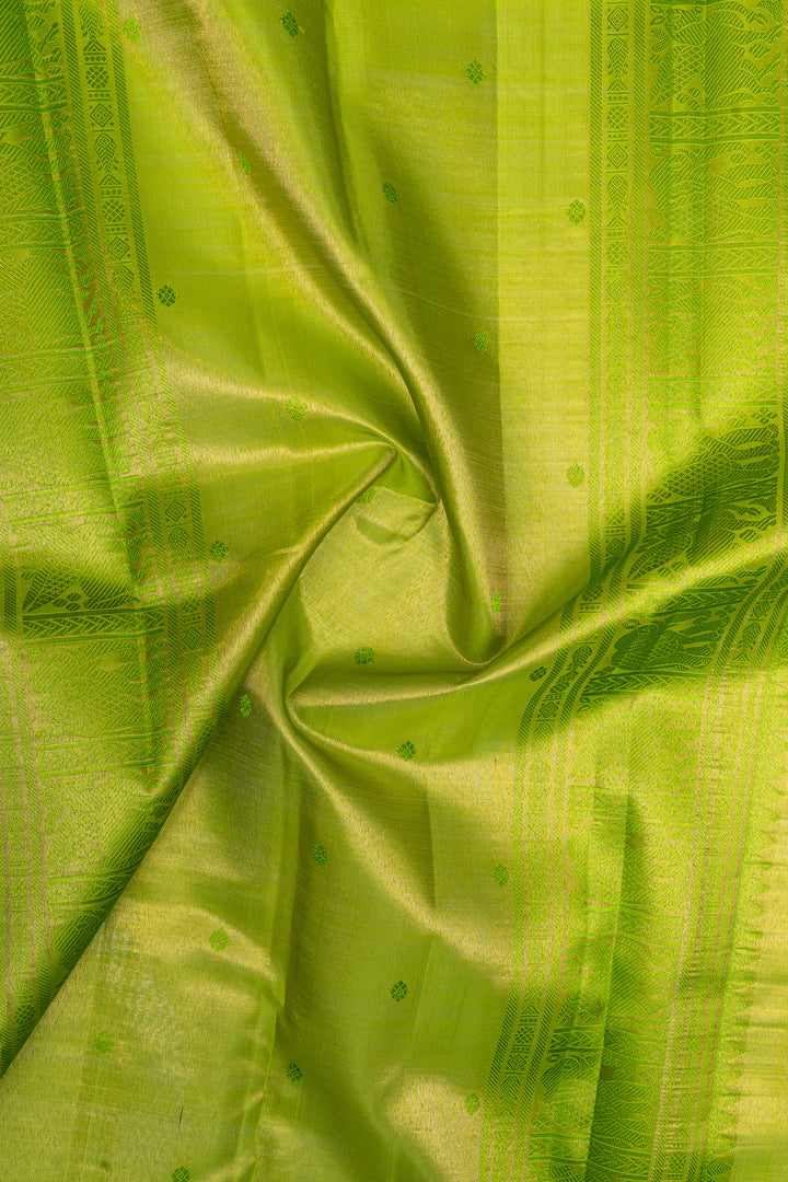 Purple and green traditional pure kanchipuram silk saree