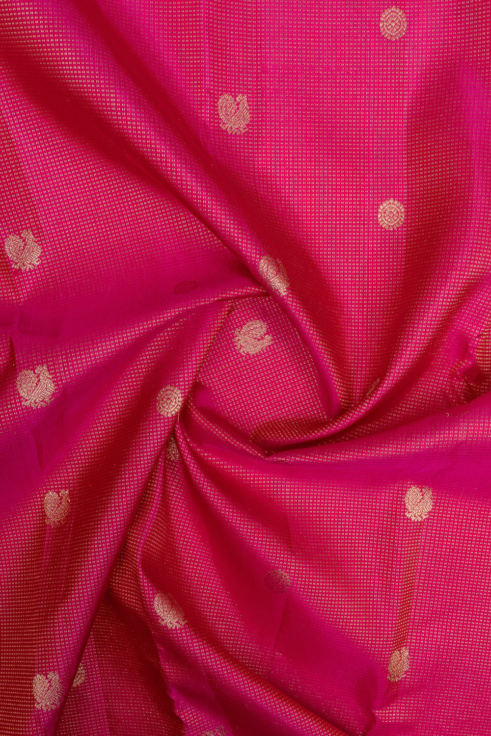 Rani pink zari checks pure kanchipuram silk saree