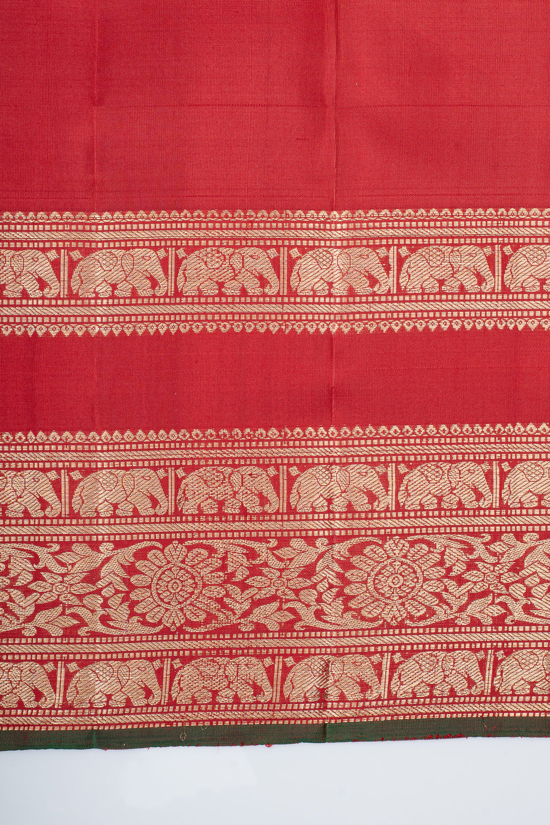 Rani pink zari checks pure kanchipuram silk saree