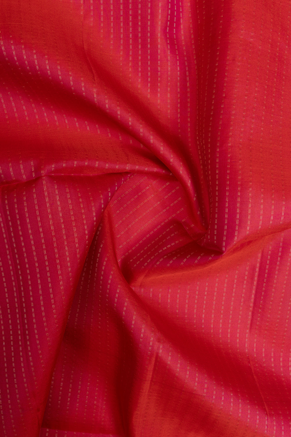 Peach orange stripes pure soft silk saree