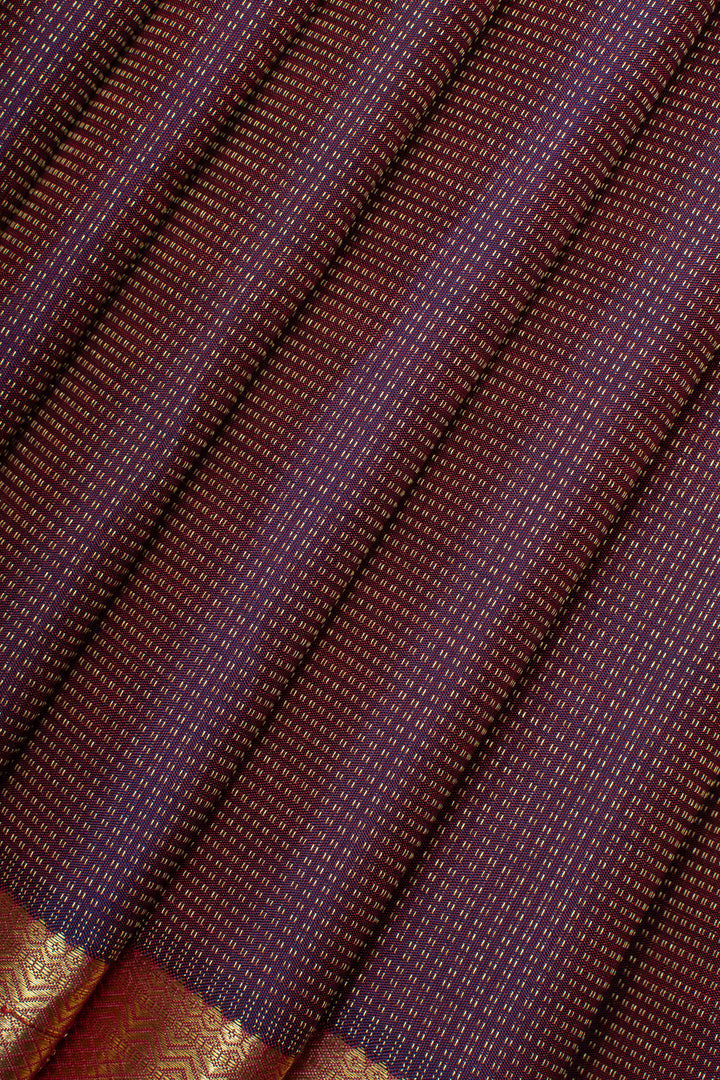 Purple Muthu Zari checks pure kanchipuram silk saree