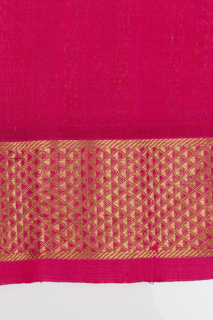 Purple plus butta pure silk cotton saree