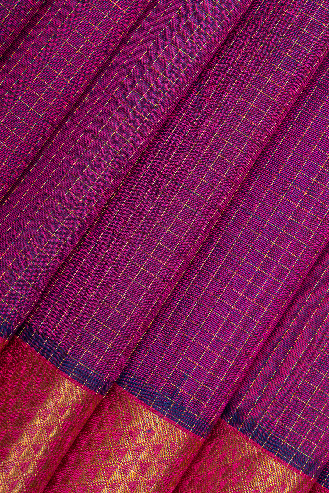 Purple plus butta pure silk cotton saree